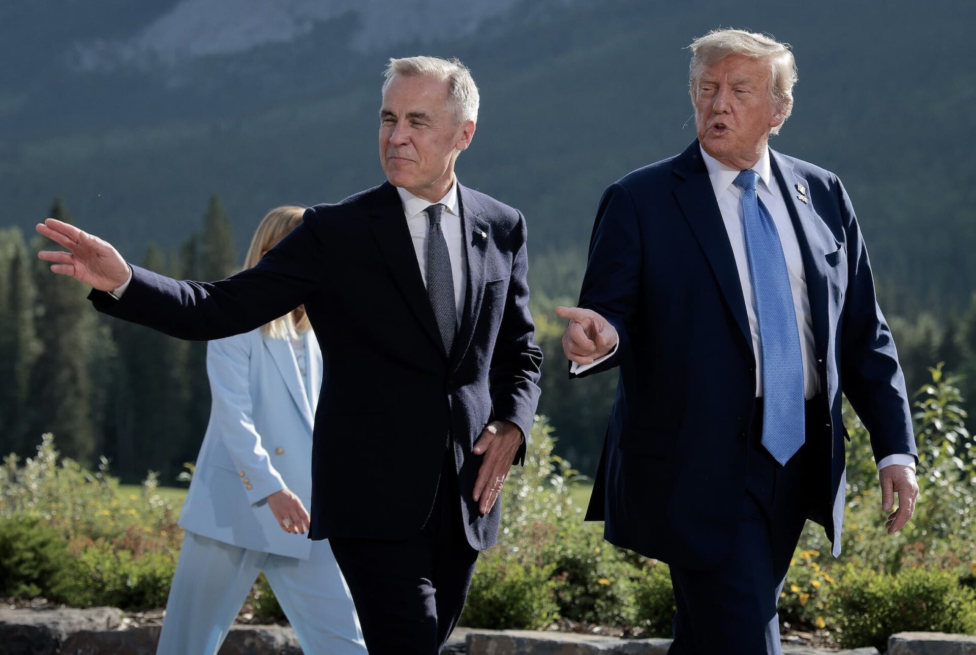 Trade talk between Canada and United States.