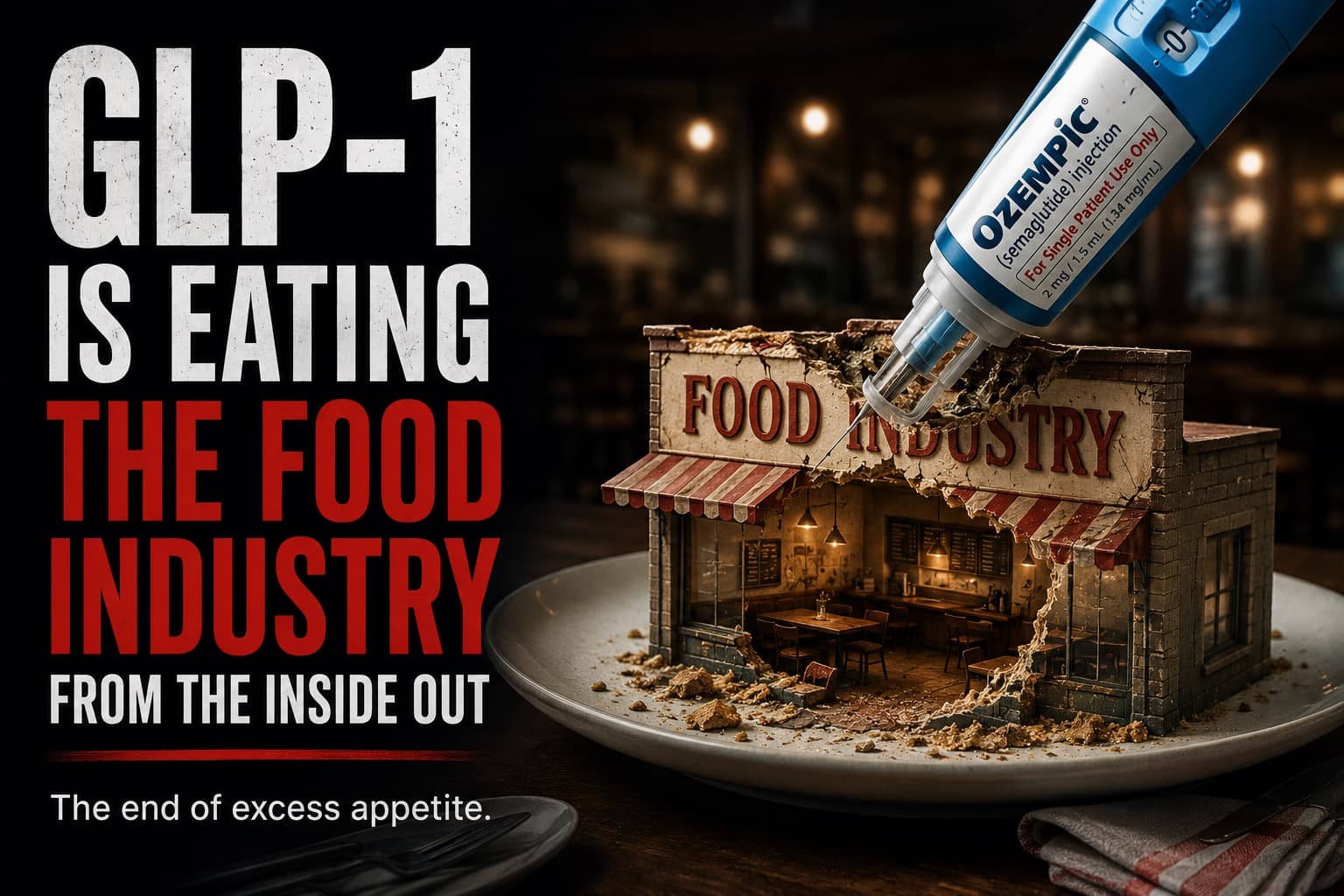 GLP-1 food industry disruption as Ozempic reshapes restaurants, alcohol sales and consumer spending