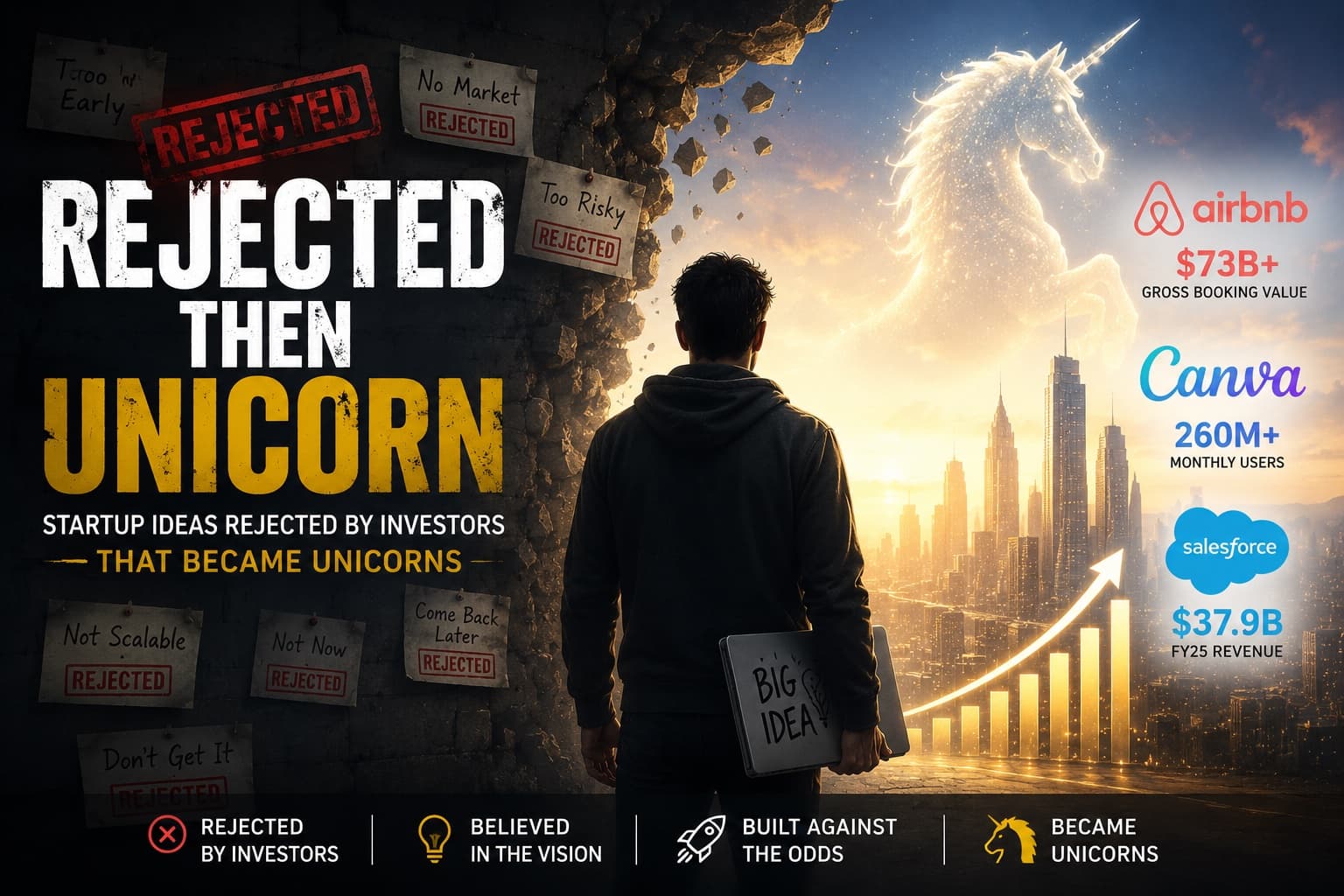 top-rejected-startups startup ideas rejected by investors