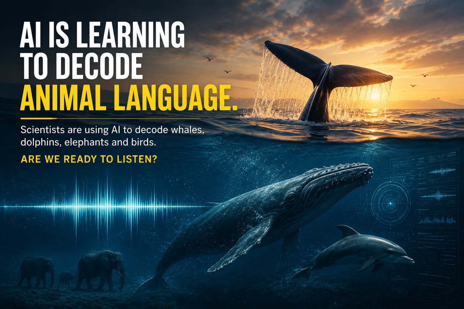 ai-animal-communication-whales-dolphins AI analyzing whale and dolphin communication