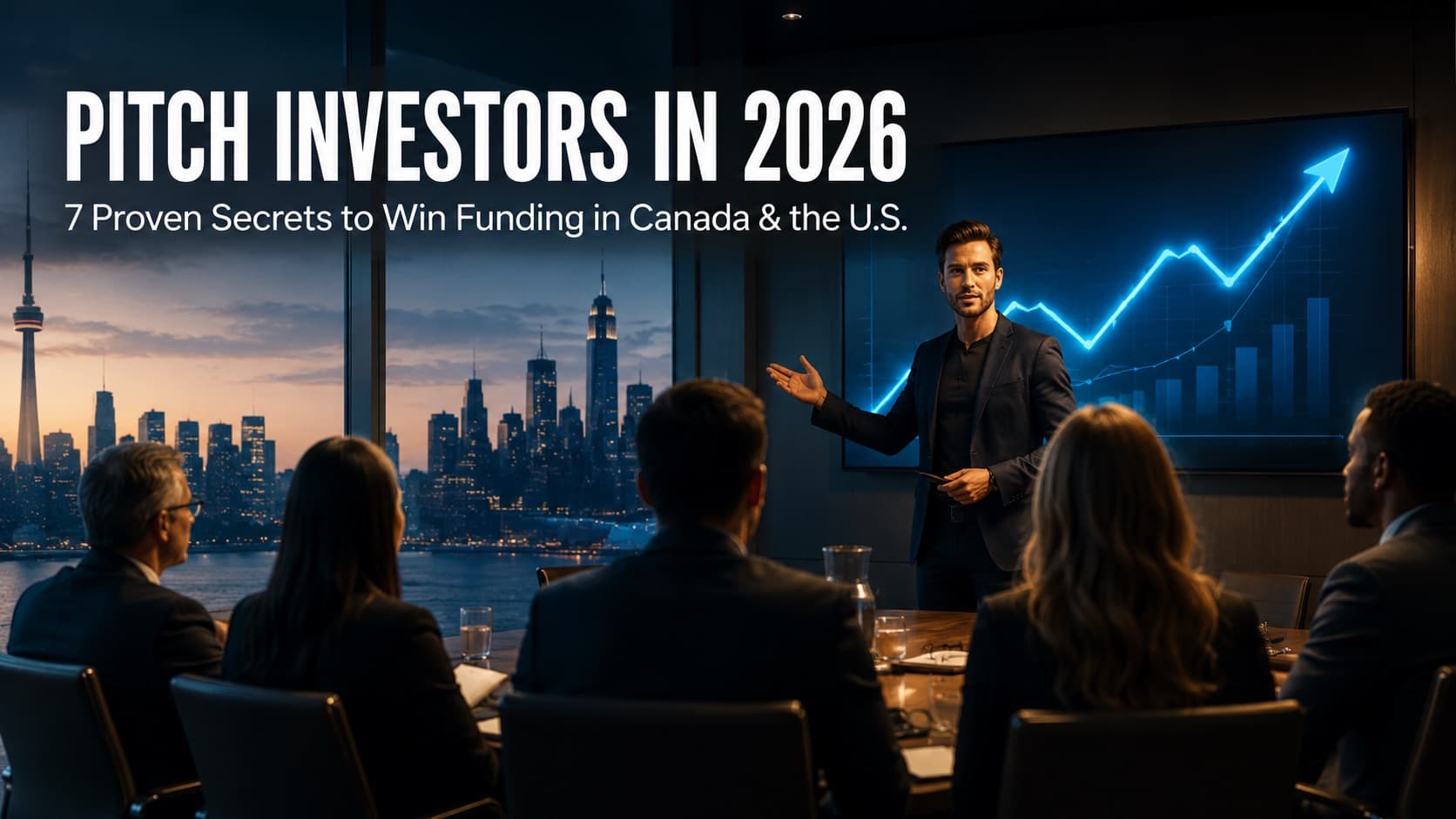 pitch investors in 2026 — founder presenting a startup pitch deck to venture capital investors