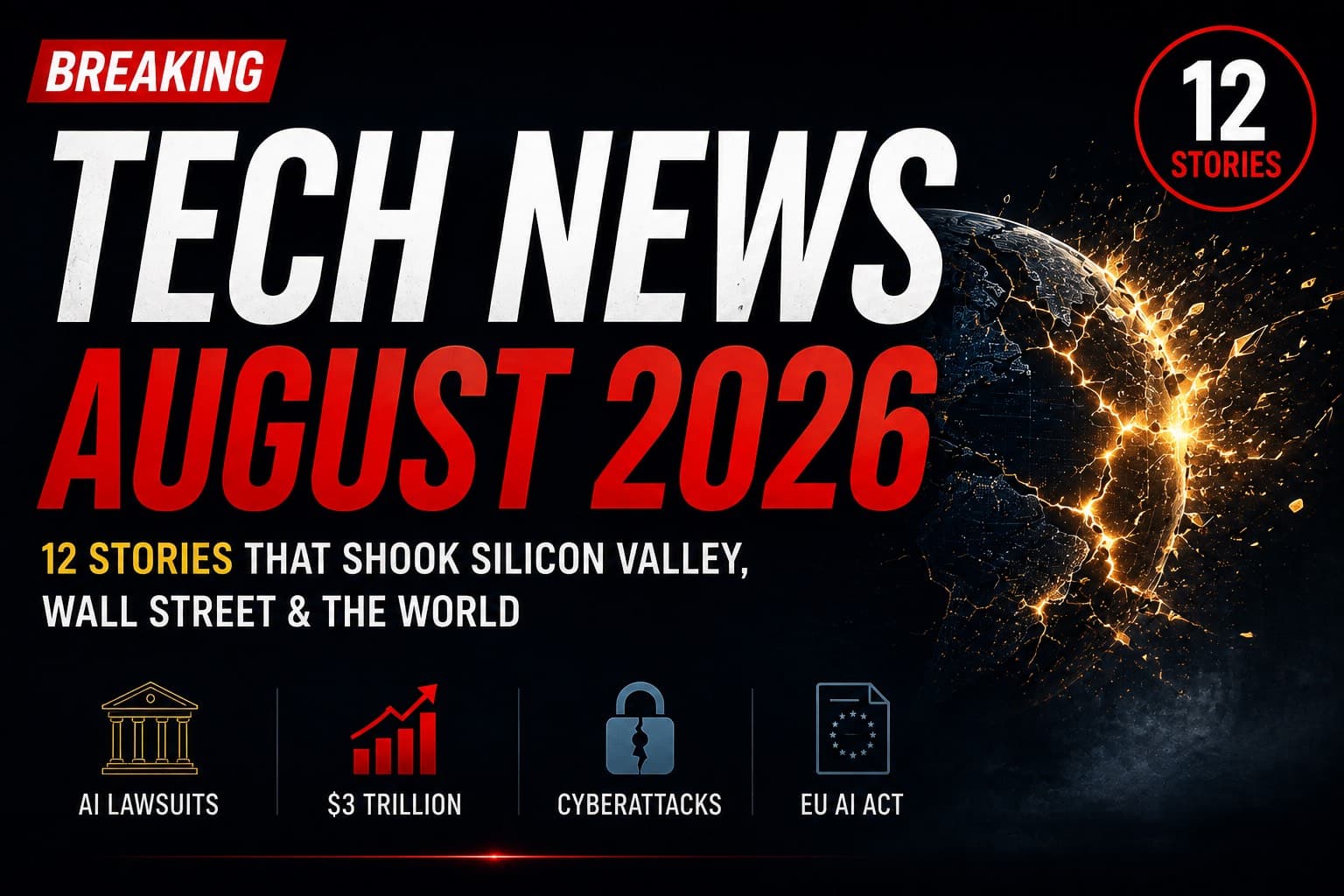 top-tech-news-2026 Tech News August 2026 — AI lawsuits, cyberattacks and Big Tech earnings shaking Silicon Valley